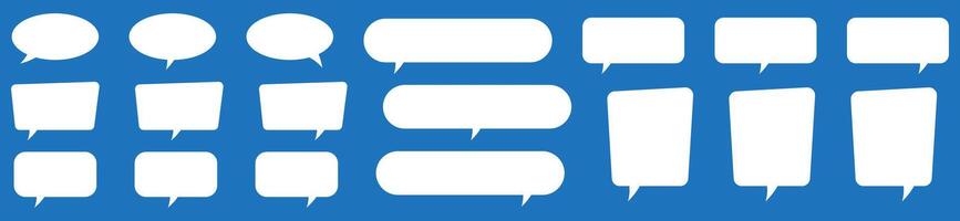 Set of speech bubbles. Speak bubble text, cartoon chatting box, message box. Blank empty speech bubbles. vector