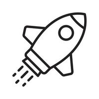 Rocket icon. Simple rocket sign. Rocket launched icon. vector