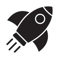 Rocket icon. Simple rocket sign. Rocket launched icon. vector