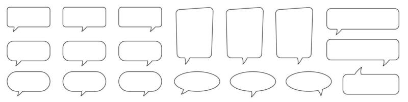 Speech bubble, speech balloon, chat bubble line art icon for apps and websites. vector