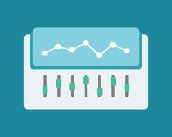 Illustration of data analytics on dashboard with chart or diagram vector