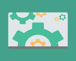 Illustration of process loading 2d vector