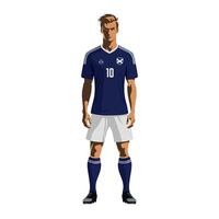 Soccer player in Scotland team uniform vector