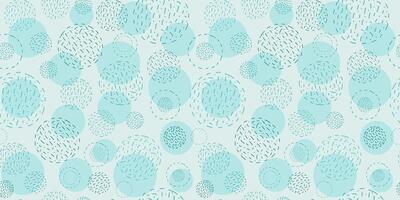 Abstract geometric seamless color pattern. Shapes, strokes, spots, circles. Balls of thread. Hobbies, handicrafts. Simple texture. Repeating background for wallpaper, packaging, textiles. vector