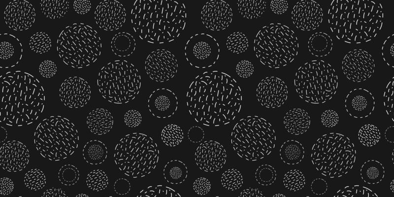 Abstract geometric seamless pattern. Shapes, strokes, spots, circles. Balls of thread. Hobbies, handicrafts. Simple texture. Repeating background for wallpaper, packaging, textiles.