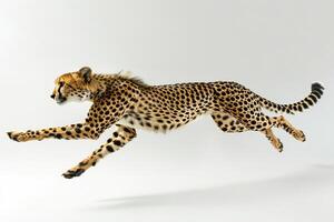 A cheetah sprinting in full stride. photo