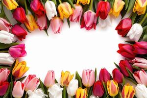 Tulip frame with design space. photo