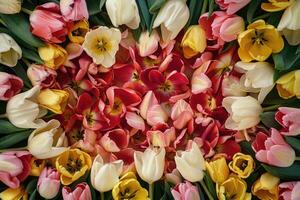 Tulip frame with design space. photo