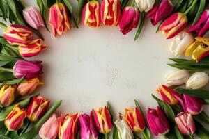 Tulip frame with design space. photo