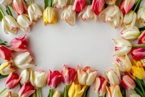 Tulip frame with design space. photo