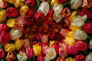 Tulip frame with design space. photo