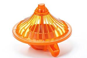 Plastic citrus juicer on a white background. photo