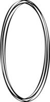 Black and White Oval Design Circuit Frame with Modern Monochrome Style. illustration vector