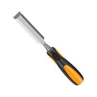 Chisel - carpentry tool flat. Illustration on white background vector