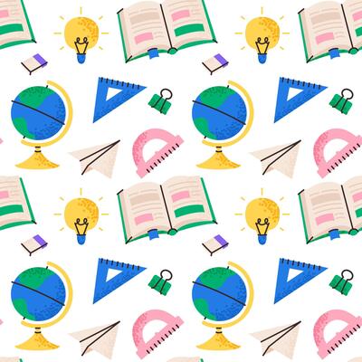 School seamless pattern