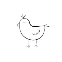 Sketch of a chick. Simple illustration in doodle style. vector