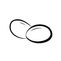 Sketch chicken eggs. Simple illustration in doodle style vector
