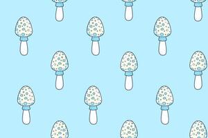 Seamless pattern of fly agarics. Autumn print. Forest mushrooms. illustration vector