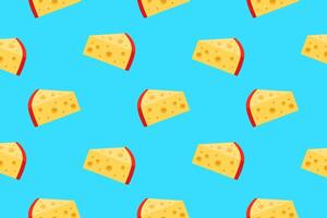 Piece of cheese. Seamless pattern vector