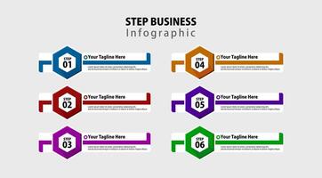Modern business style options banner. Can be used for workflow layout, diagram, number options, step up options, web design. Presentation business infographic template colorful design vector