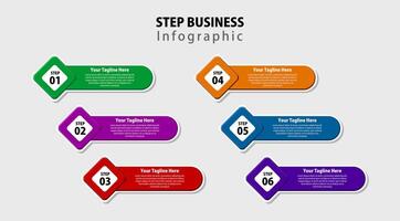 Modern business style options banner. Can be used for workflow layout, diagram, number options, step up options, web design. Presentation business infographic template colorful design vector