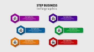 Modern business style options banner. Can be used for workflow layout, diagram, number options, step up options, web design. Presentation business infographic template colorful design vector