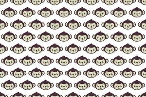 Monkey head seamless pattern background vector