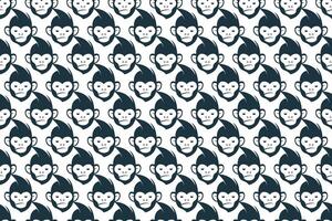 Monkey head seamless pattern background vector