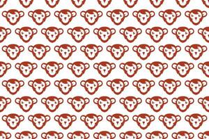 Monkey head seamless pattern background vector