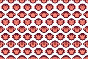 Monkey head seamless pattern background vector