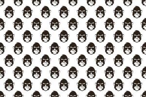 Monkey head seamless pattern background vector