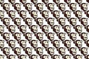 Monkey head seamless pattern background vector