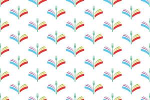 Abstract book seamless pattern background vector
