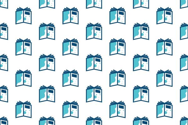 Abstract book seamless pattern background