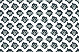 Monkey head seamless pattern background vector