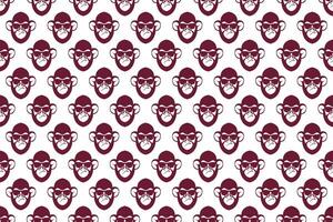 Monkey head seamless pattern background vector