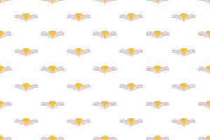 Abstract book seamless pattern background vector