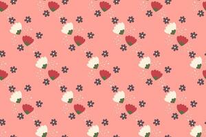 Abstract flower seamless pattern background vector