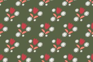 Abstract flower seamless pattern background vector