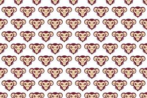 Monkey head seamless pattern background vector