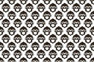 Monkey head seamless pattern background vector