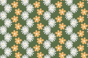 Abstract flower seamless pattern background vector
