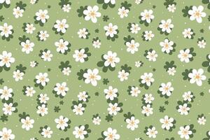 Abstract flower seamless pattern background vector