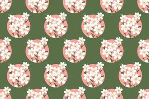 Abstract flower seamless pattern background vector