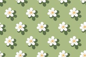 Abstract flower seamless pattern background vector