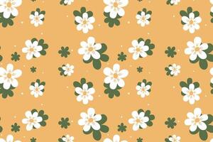 Abstract flower seamless pattern background vector