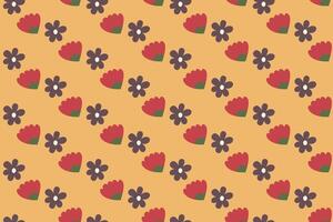 Abstract flower seamless pattern background vector