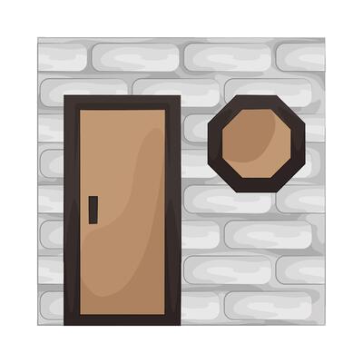 Illustration of house wall