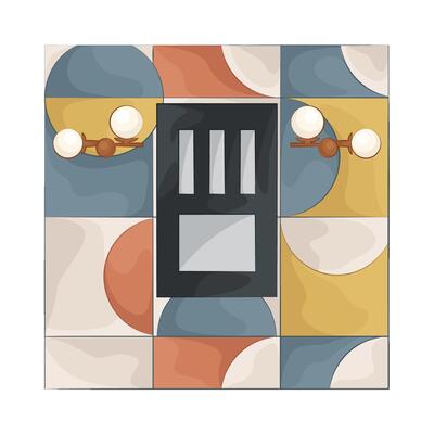 Illustration of house wall