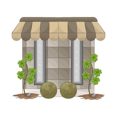 Illustration of house wall